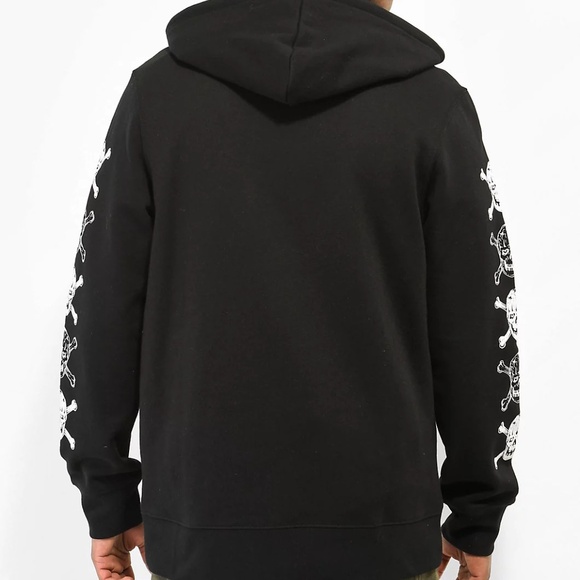 Lurking Class Sketchy Tank Bones Black Zip Hoodie Embroidered Chest Design L NEW - Picture 4 of 7